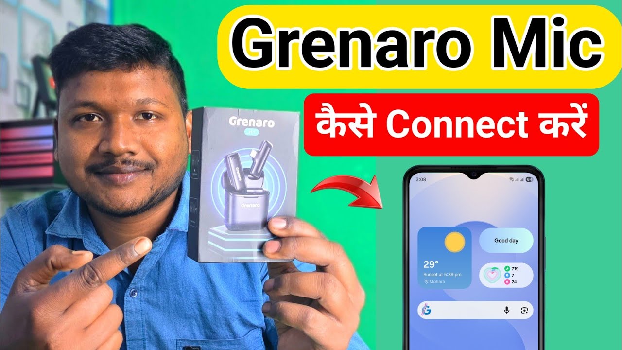 Grenaro wireless microphone connect kaise kare | Youtube ke liye mic konsa le 