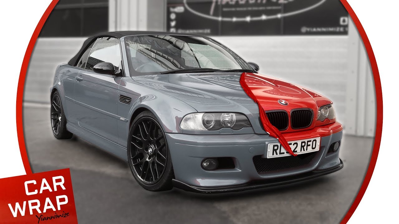BMW M3 e46 wrapped Dragon Fire Red