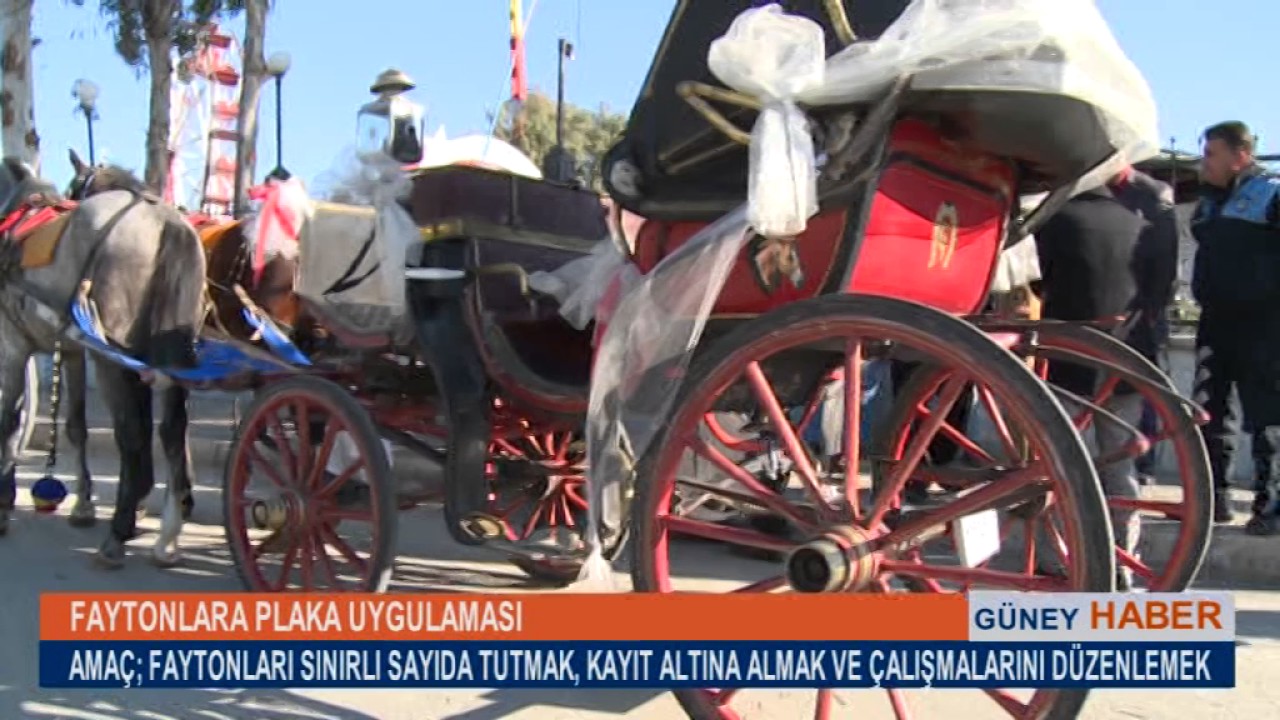 Mersin'de faytonlara plaka uygulaması