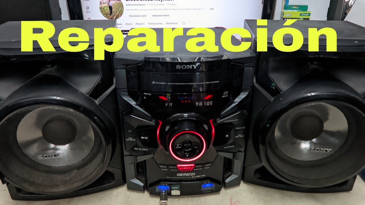 Sony MHC-GTR333  No enciende  le cayó agua le voló fuente , y amplificador