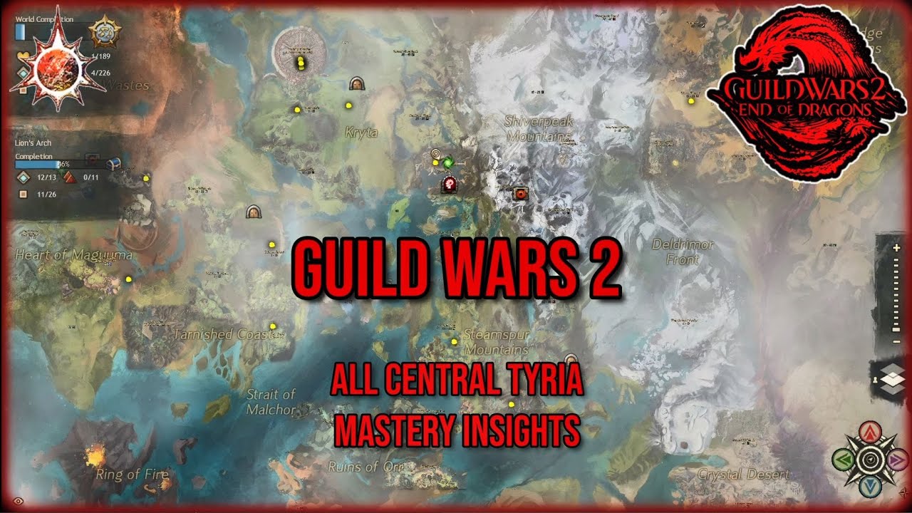 Guild Wars 2 All 9 Central Tyria Mastery Insights