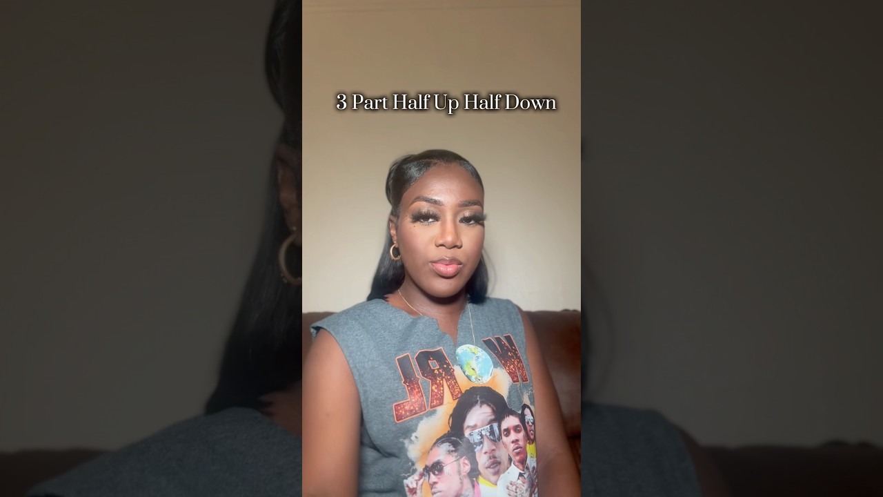 3 Part Half Up Half Down Quick weave Tutorial