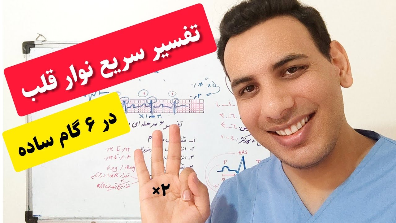 تفسیر نوار قلب در ۶ گام‌ ساده و سریع | ECG interpretation in 6 simple and quick steps