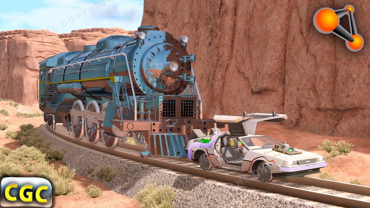 BeamNG Drive Back to The Future Train Scene