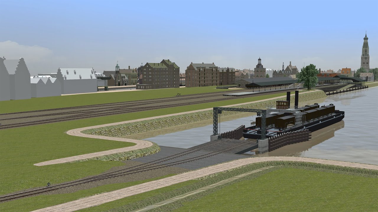 Stoompont wagens ophalen : Modelbaan Veerdienst Enkhuizen- Stavoren