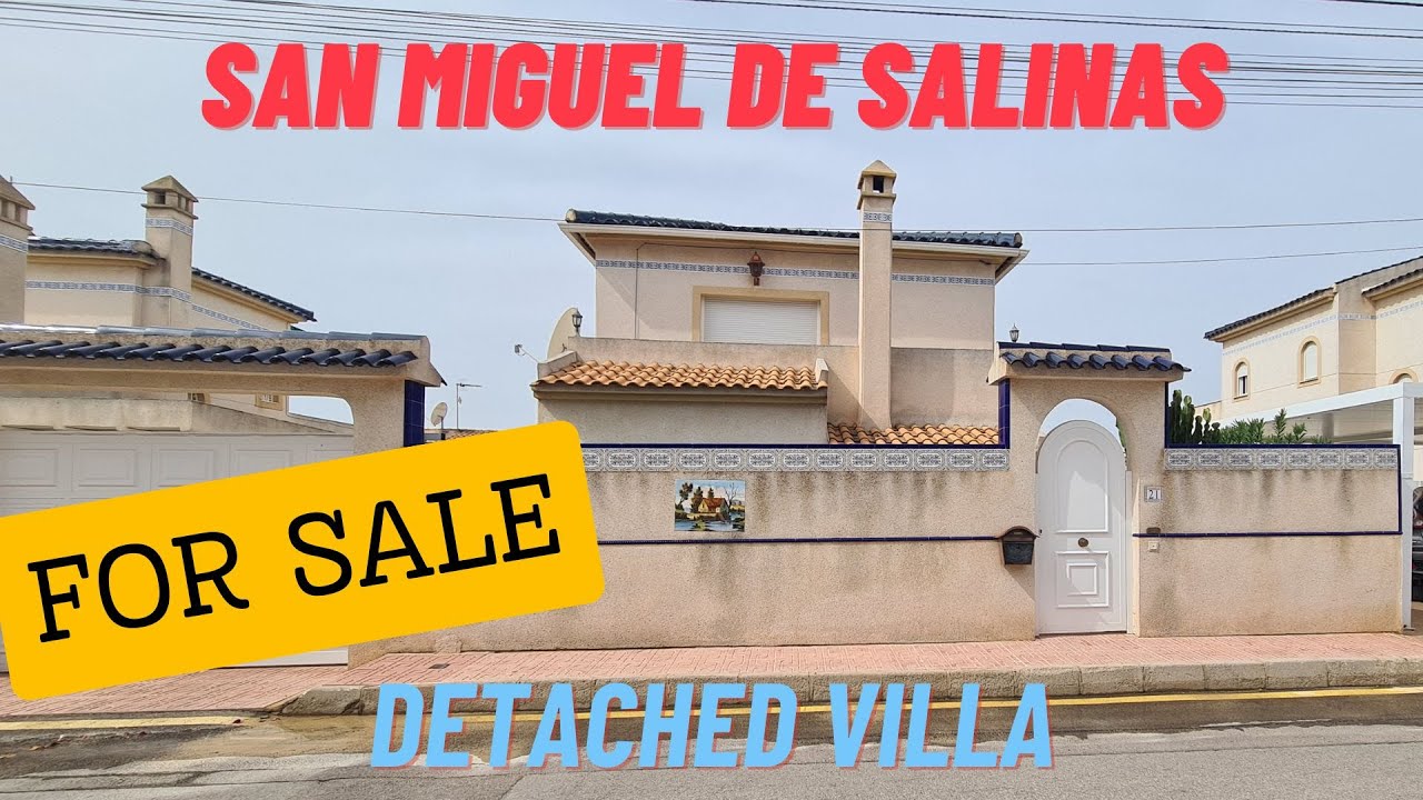 *** SOLD *** 3 bed, 2 bath detached villa for sale in San Miguel de Salinas, Alicante. Spain.