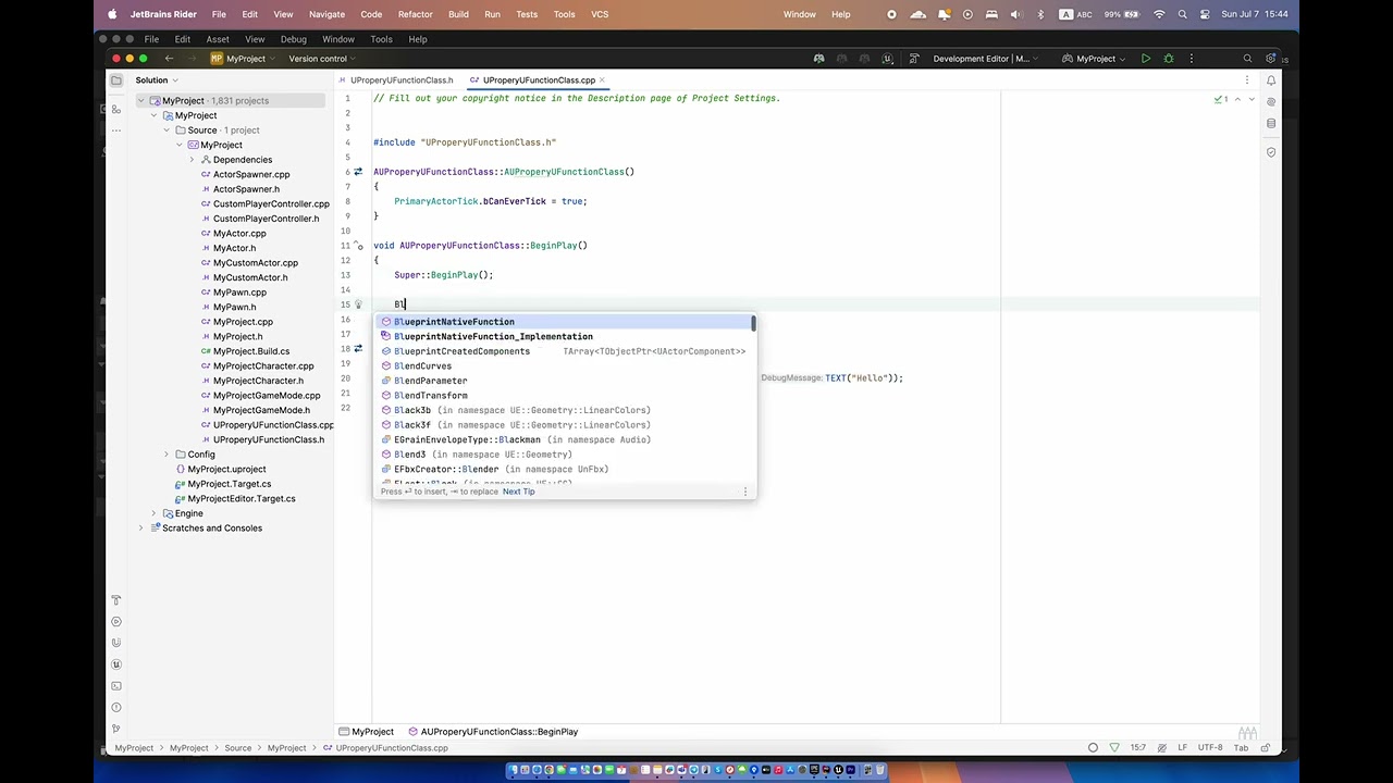 BlueprintNativeEvent UFUNCTION