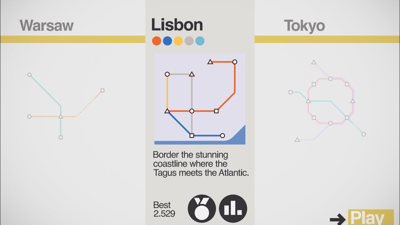 Mini Metro Achievement: Lisbon