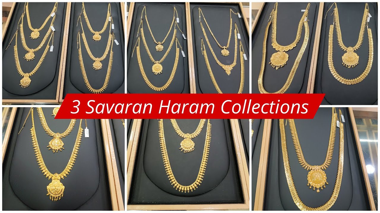3 Savaran Gold Haram Collections | Wedding Jewellery | Sri Valli Vilas Jewellery Cuddalore