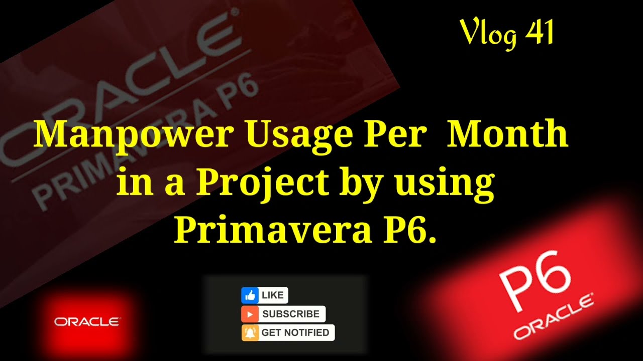 Monthly Manpower usage in a project by using Primavera P6.