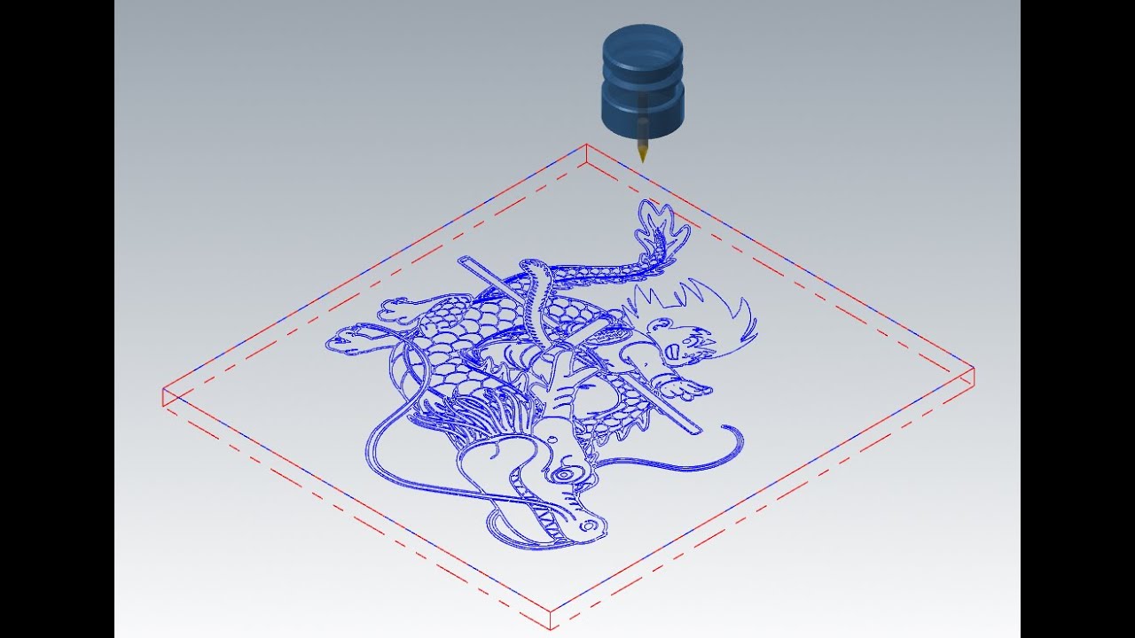 Clase de grabado 2D en MasterCam con la operación de contorno 2D