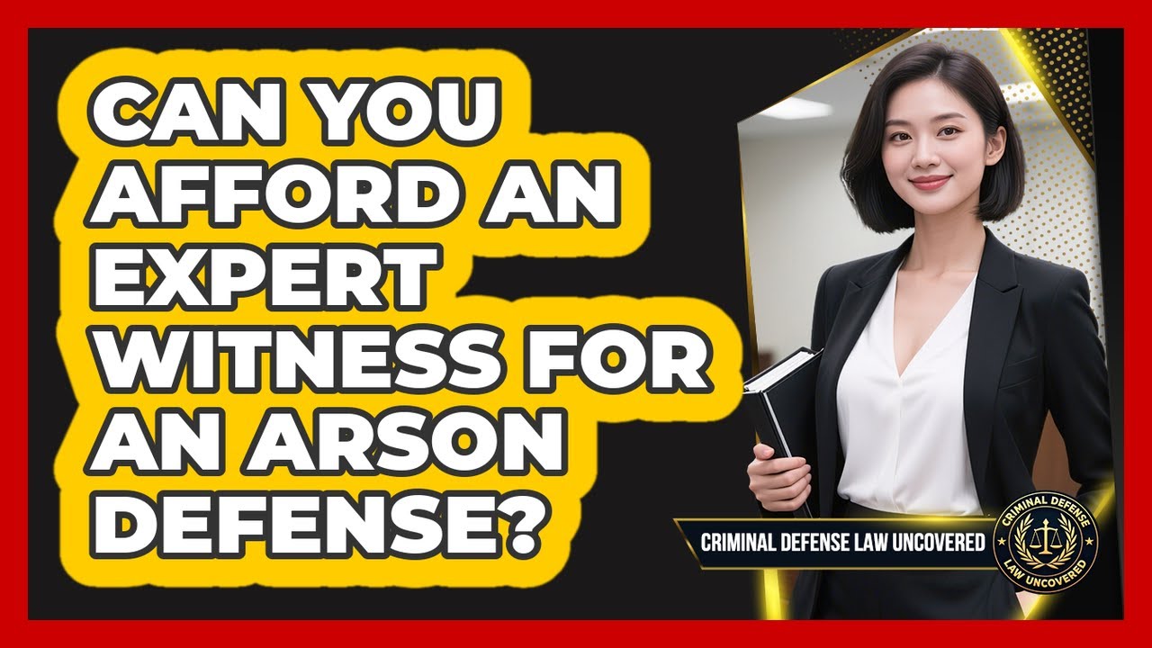 Can You Afford An Expert Witness For An Arson Defense? - Criminal Defense Law Uncovered
