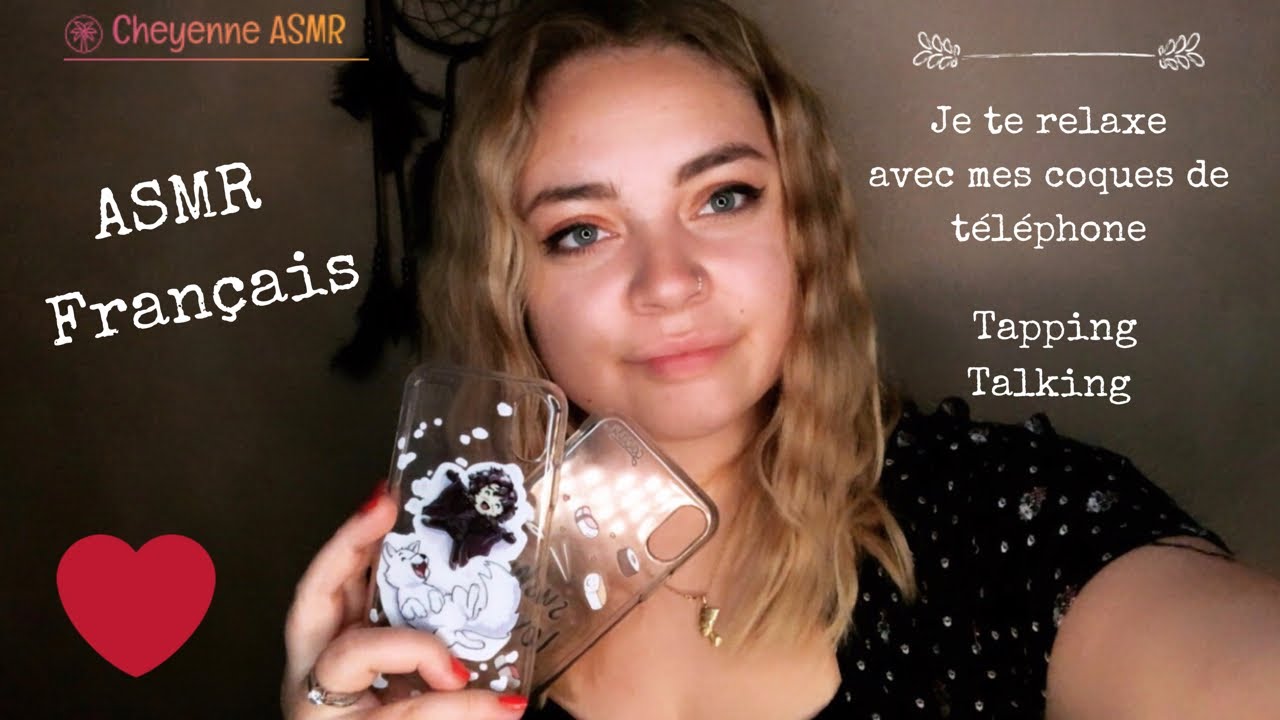 ASMR Français ▶︎ Je te relaxe avec mes coques de téléphone (Tapping, talking..) ♡