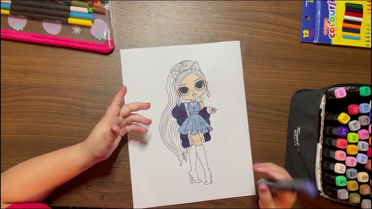 Let's colour a LOL teen doll.