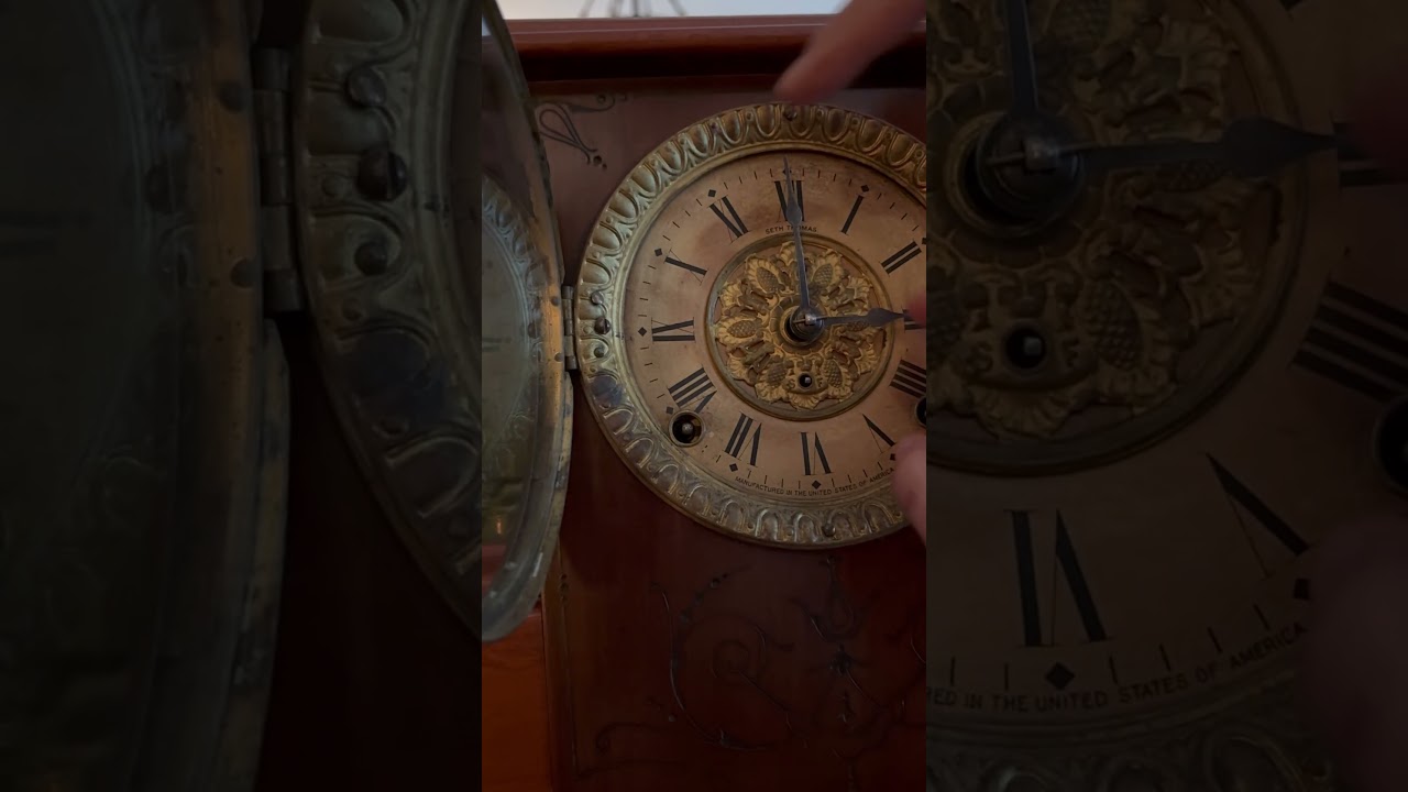 Winding a mantle Seth Thomas clock!