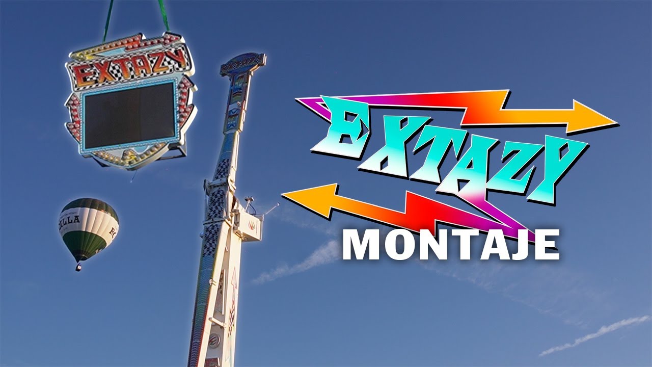 🎢 ¡MONTAJE COMPLETO DE LA ATRACCIÓN MÁS BRUTAL DE ESPAÑA! | EXTAZY en Salamanca 🎡
