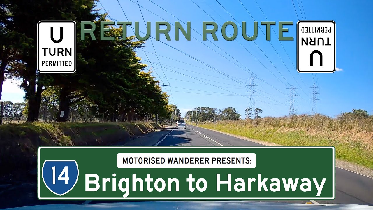 State Route 14: Brighton to Harkaway - Return Routes Melbourne (Real Time Driving 4K)