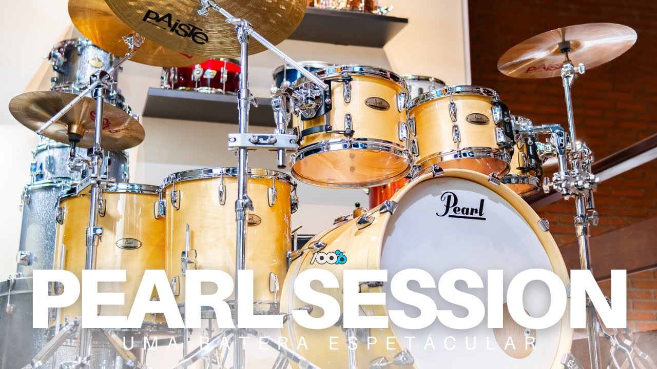 Testando o som dessa Bateria Pearl Session Studio Select braba!