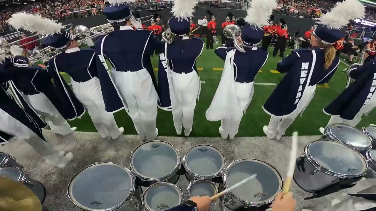 UNR Marching Band Cadence and Halftime Show Tenor Cam - Jeff Shoemaker | UNR @ UNLV 11/26/22