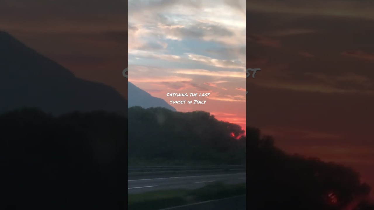 Catching the last sunset in Italy on the bus&hellip; #solotravel #solotraveler #sunset #italy #views #sky