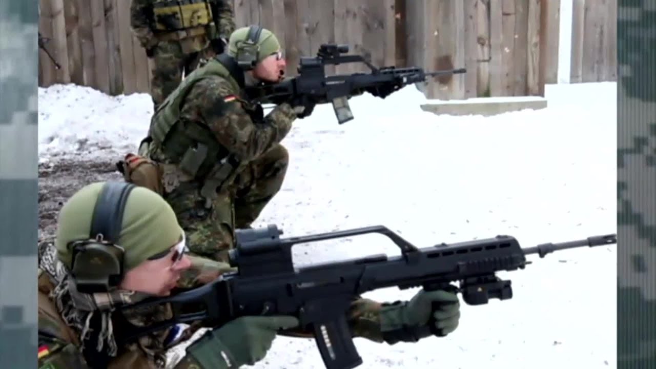 U.S. Soldiers In Baumholder Germany Trained By German Marksmen On Firing Range