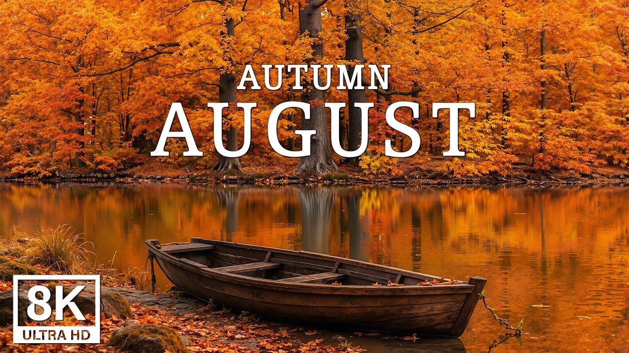 August Autumn 8K &ndash; Early Autumn Beauty with Golden Leaves, Serene Nature, and Relaxing Nature Music