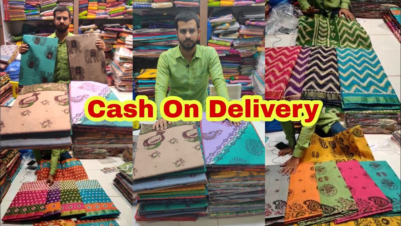 Pure Cotton sarees with CASH ON DELIVERY|Latest cotton sarees Courier available|Retail & wholesale