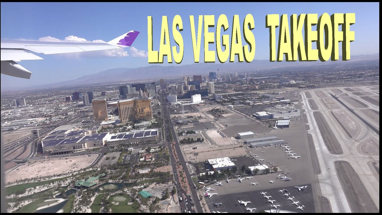 LAS VEGAS Takeoff from McCarran Airport 4K
