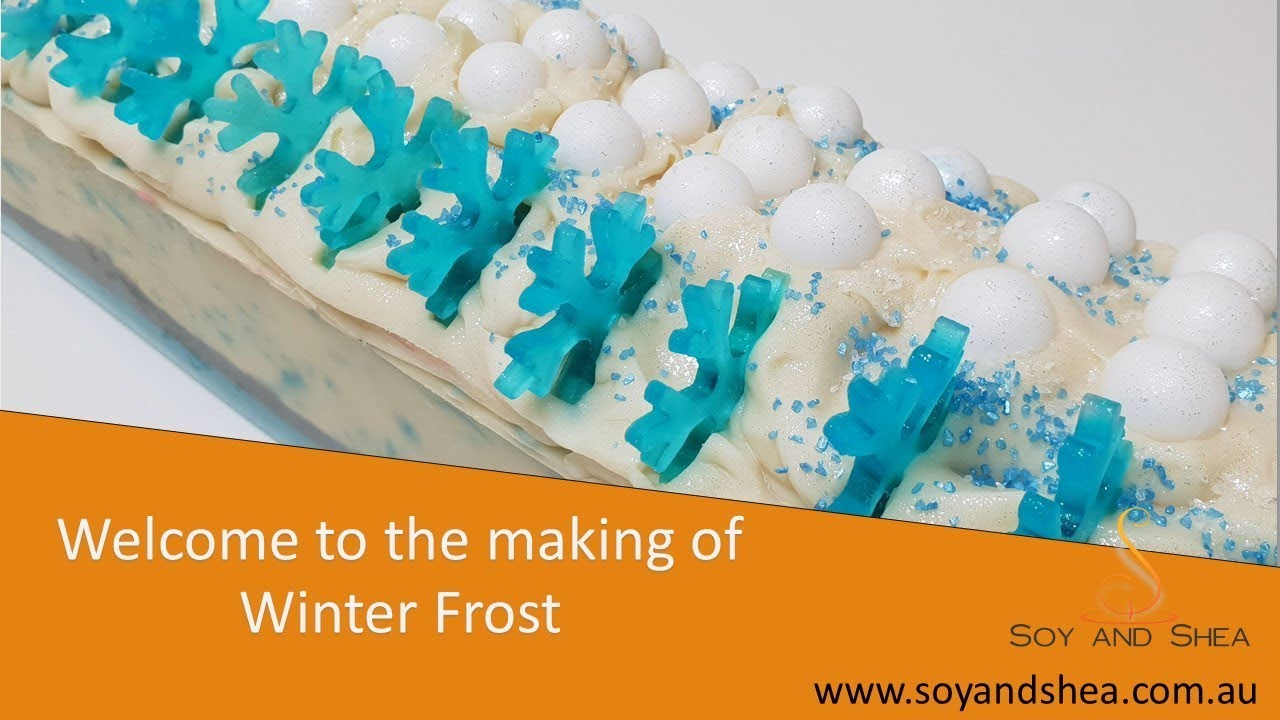 Winter frost - Christmas Cold Process Soap | Making and Cutting | | Soy and Shea