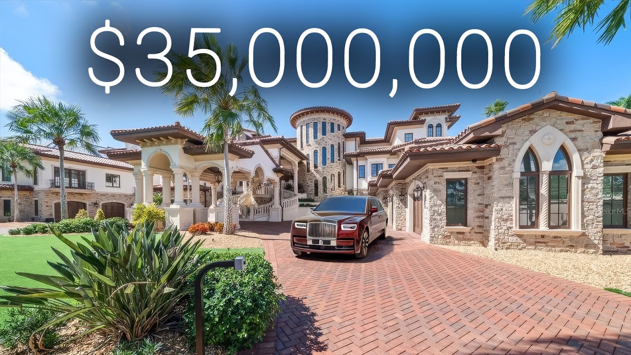 Inside BEN MALLAH's $35,000,000 BEACHFRONT CASTLE! Bowling, Theatre, Cellar, & ROLLS ROYCE INCLUDED!