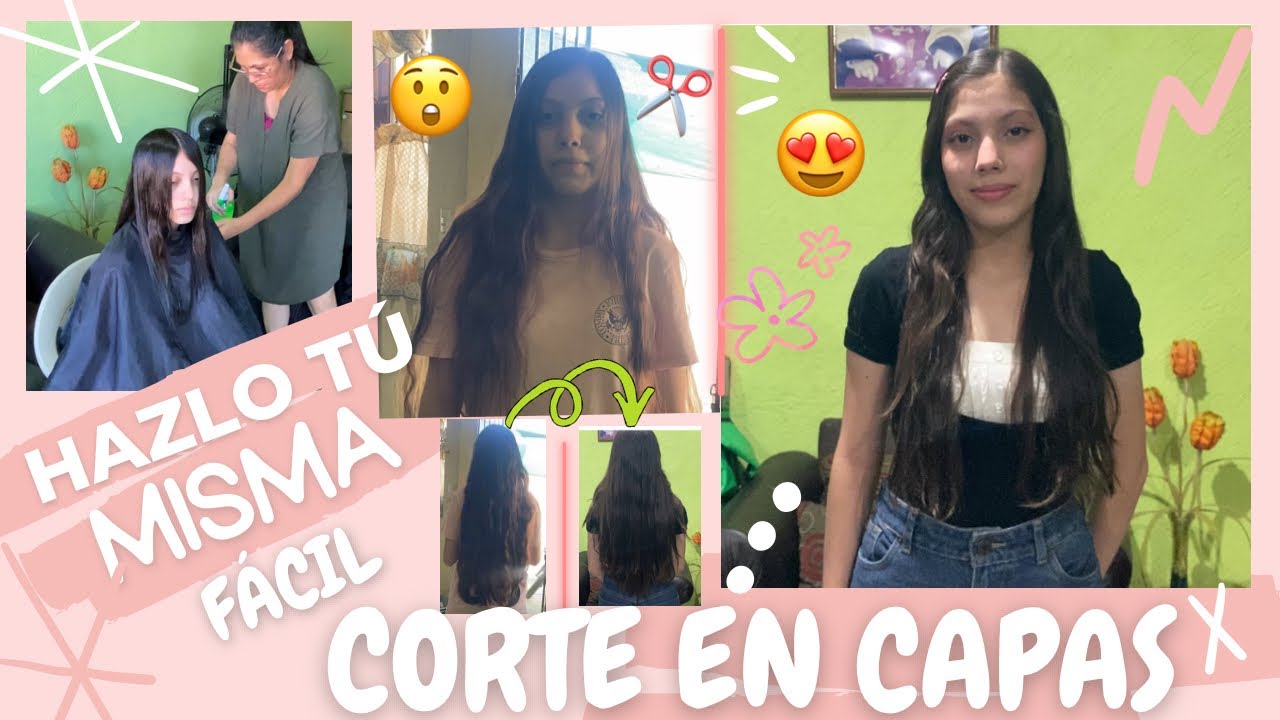 ✂️CORTE EN CAPAS FÁCIL PARA MI HIJA✨Echo en casa, paso a paso👌😍🏡