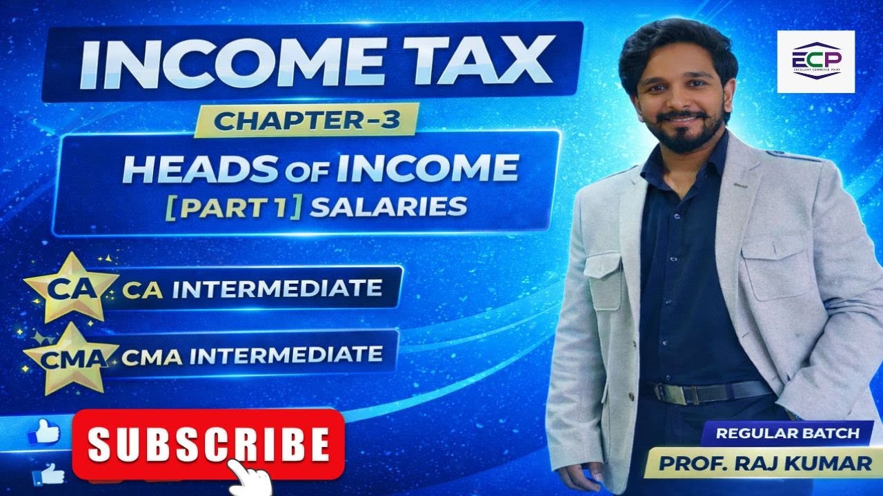 Chapter-3 salary|income tax|ca inter |cma intermediate|b.com|complete chapter| part 1| 
