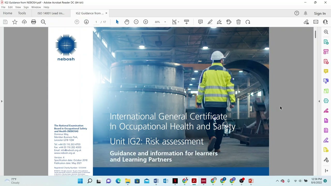 Common NEBOSH IG2/NG2 Mistake - 001