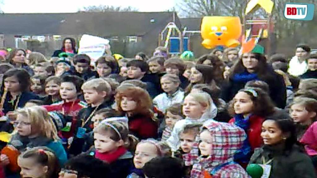 Luid protest op school