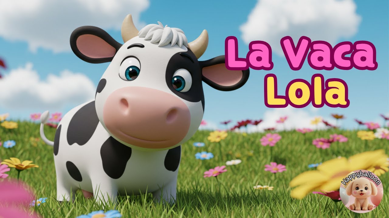 🎵  La Vaca Lola🐮 | Canci&oacute;n infantil en espa&ntilde;ol | happyballoon