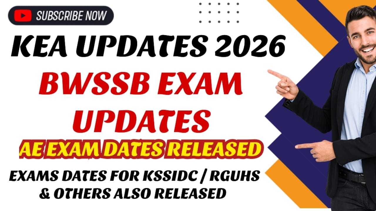 BWSSB NOTIFICATION UPDATES 2026 | EXAM DATES FOR AE ( ME / CS / CE / EEE ) RELEASED
