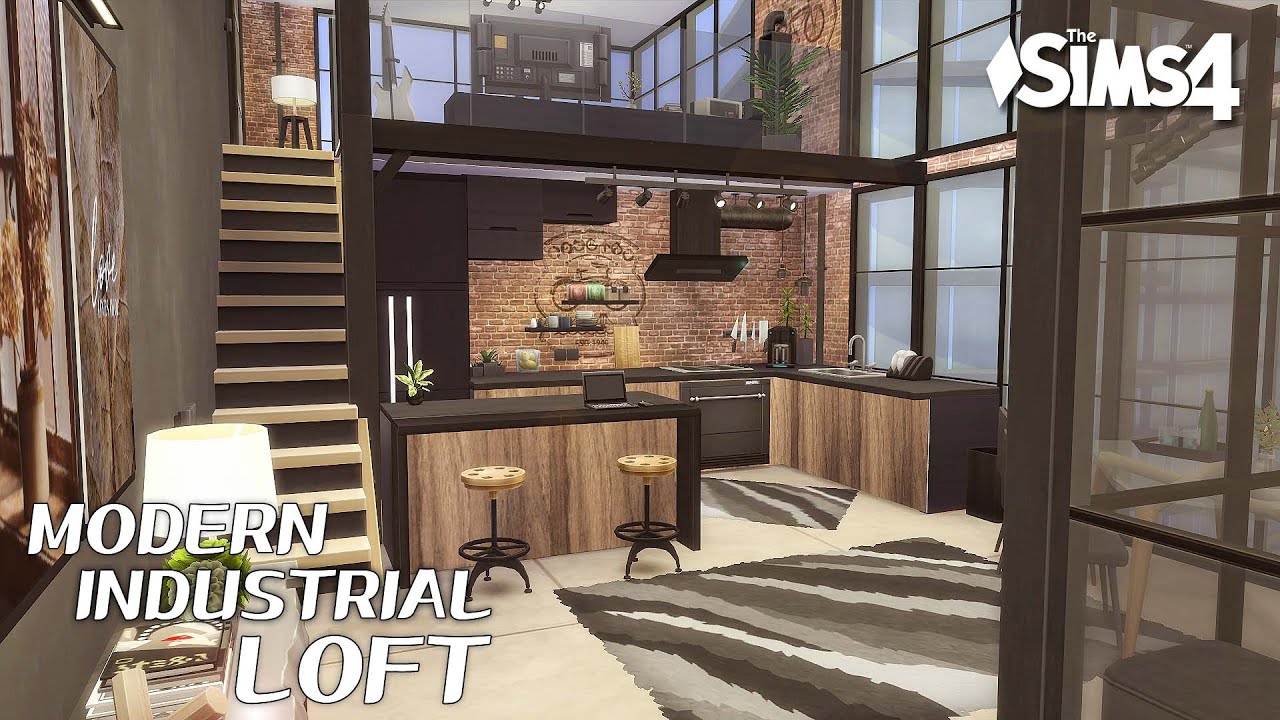 Modern Industrial Loft | The Sims 4 | No CC | Stop Motion | Sims 4 Video