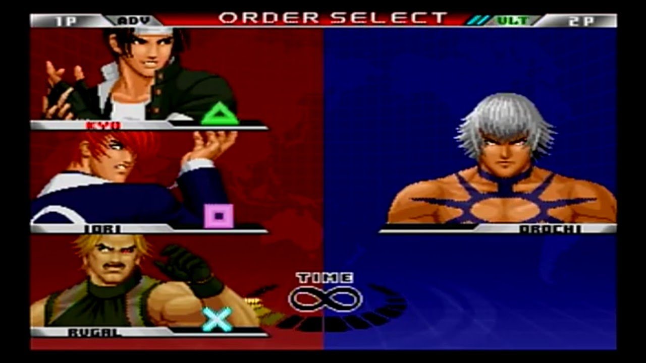 The King Of Fighters '98 Ultimate Match (PS2) EX Kyo, Iori and Rugal Playthrough (Re-upload)