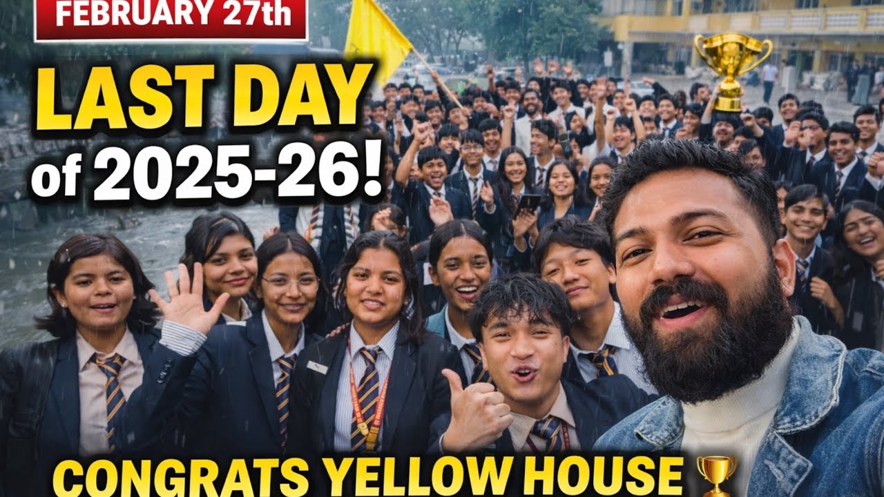 27th Feb 26 | Last Day of Academic Session2025-26 🥺 | Yellow House Won 🏆 | Emotional & Happy Moments