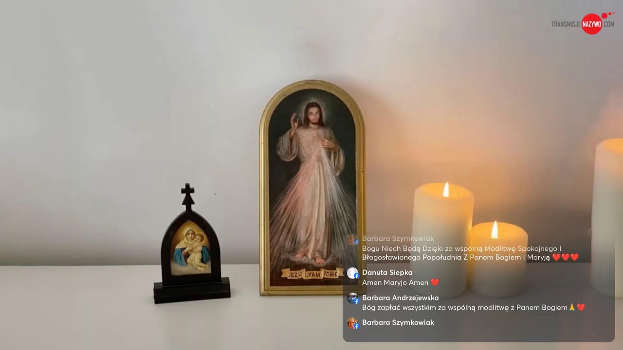 TRANSMISJE NA ŻYWO - Koronka do Miłosierdzia Bożego