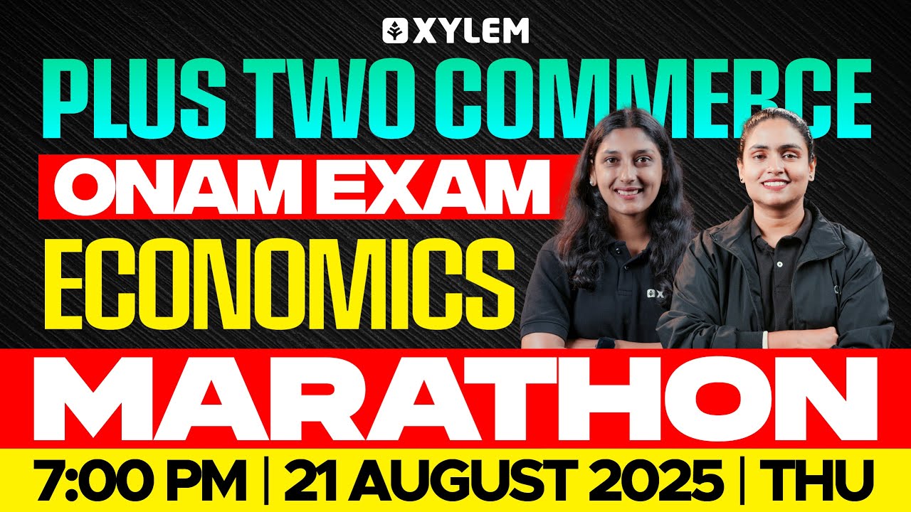 Plus Two Commerce Onam Exam - Economics | Marathon | Xylem Plus Two Commerce