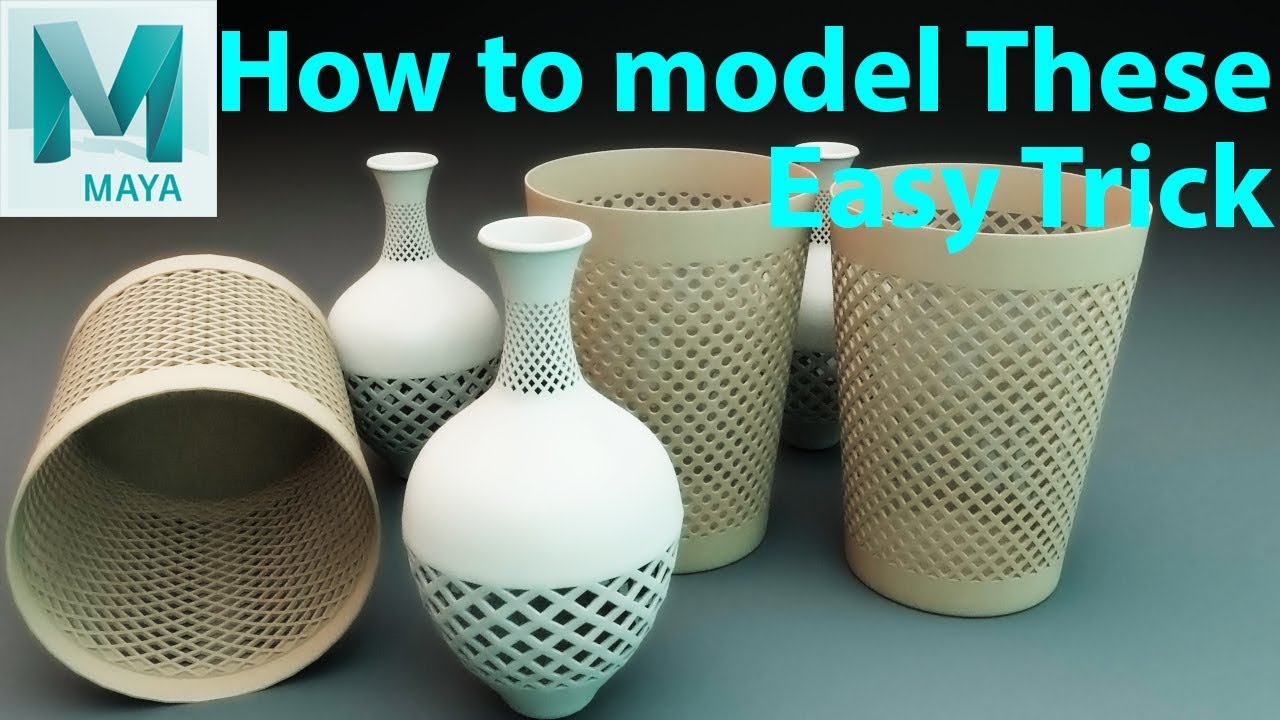 how to model dustbin / Trashcan  in maya