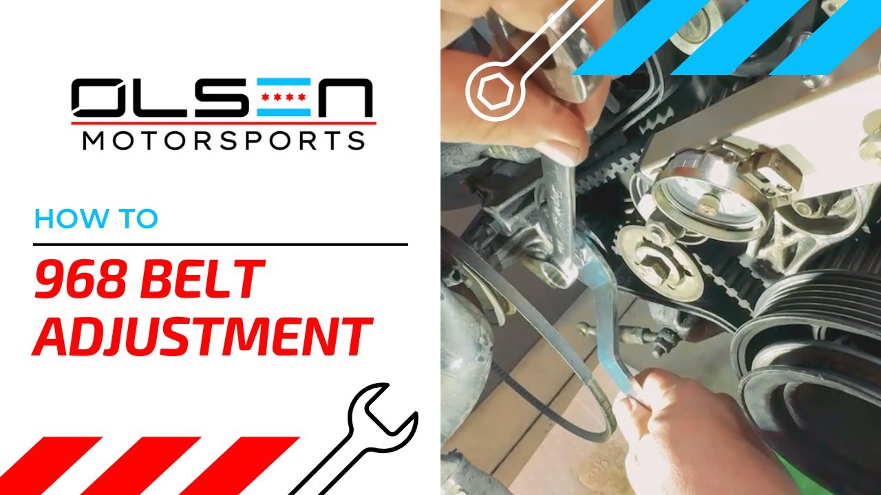 How To - Porsche 968 Belt Tension Adjustment #porsche #porscherestoration  #olsenmotorsports #howto