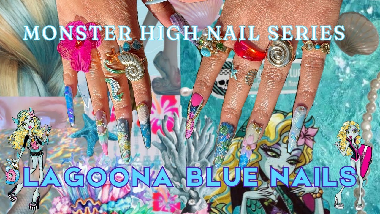 Lagoona Blue Nails 🐚🪼 | Monster High Nail Series Volume 5