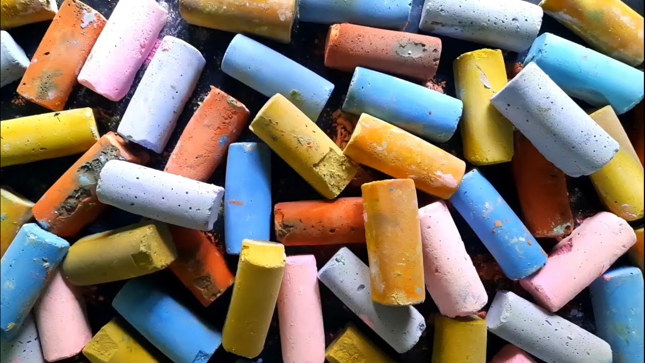 Colourful Chalk Shaped Crunchy Gymchalk Crush 💜💛💚💙🧡🩷 from @koolkrushesasmr