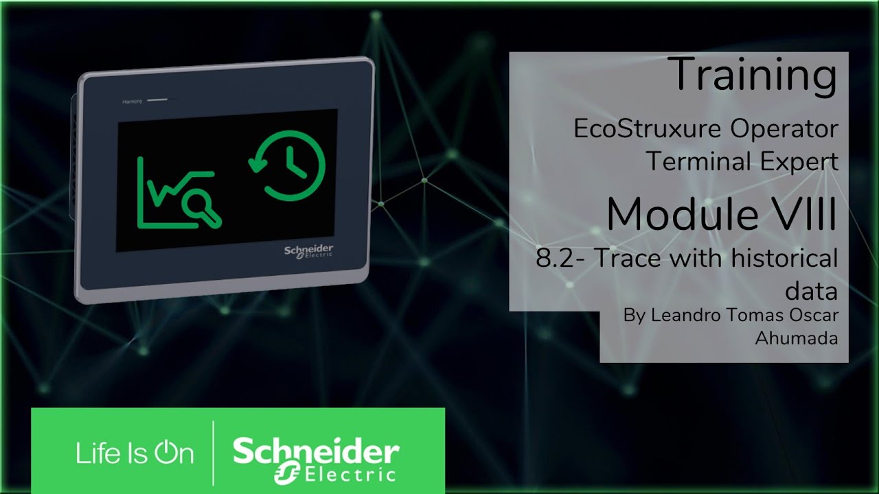 Обучение EcoStruxure Operator Terminal Expert - M8.2 Trend Graph, отображающий исторические данные