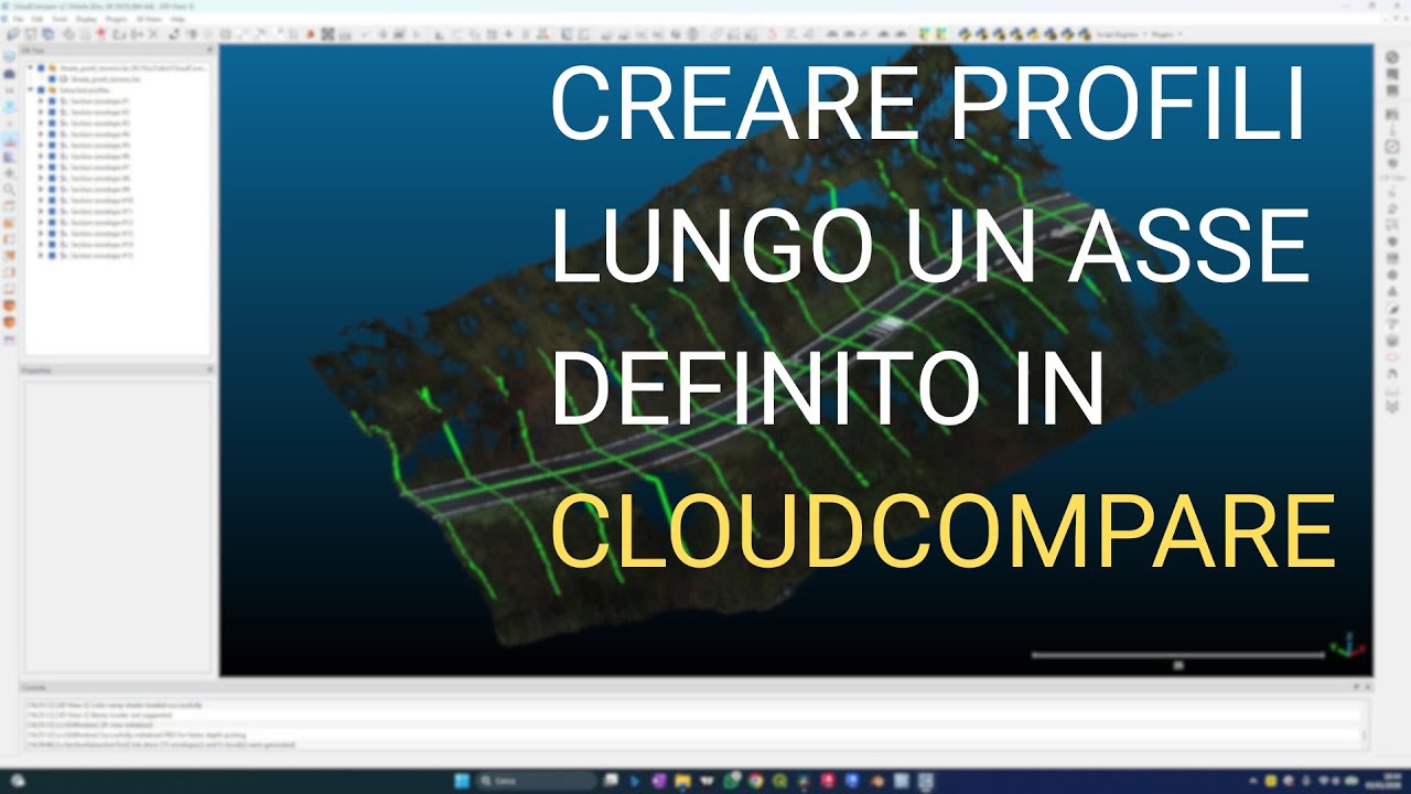 Creare profili vettorializzati lungo un asse di riferimento - Turorial CloudCompare