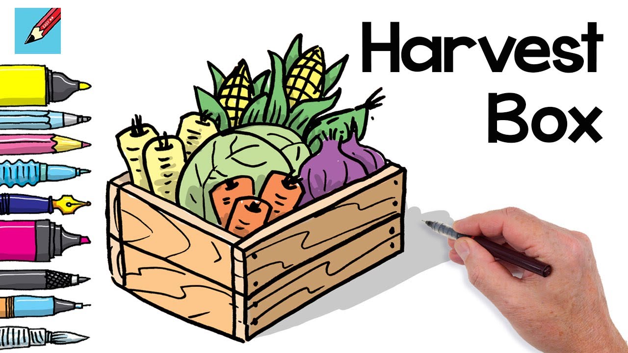 How to Draw a Harvest Box Real Easy