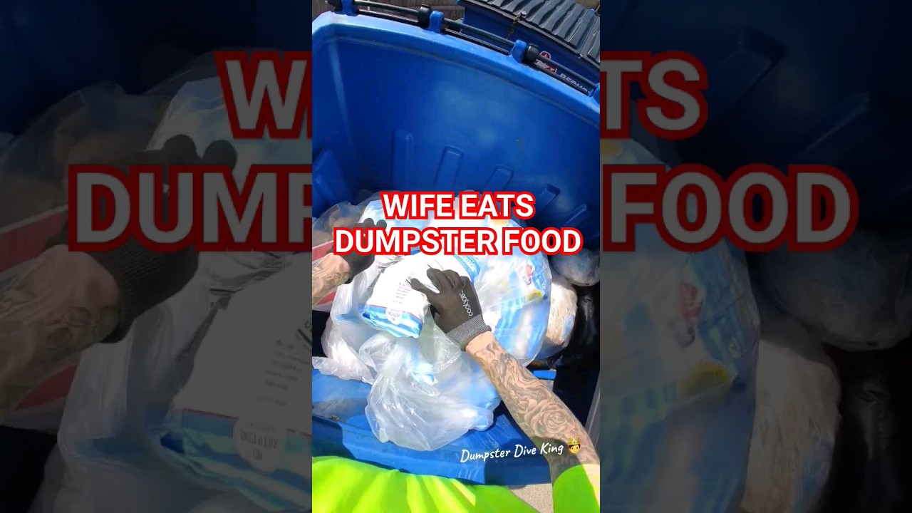 Wife comes dumpster diving eats dumpster food