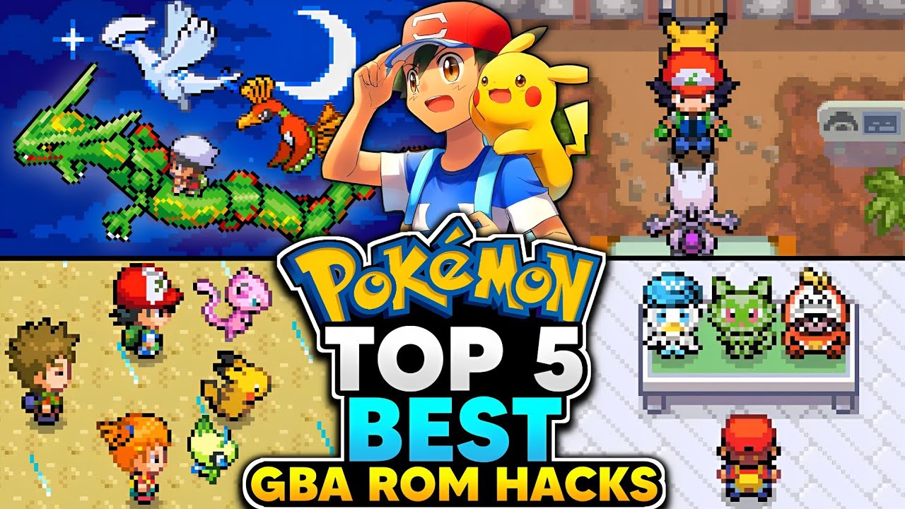 Top 5 Best Pokemon Rom Hacks 2025 (GBA) | Play as Ash & Pikachu